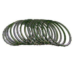 Green Gold Tone Metal Bangles With Rhinestones Bollywood Bridal Jewelry Set